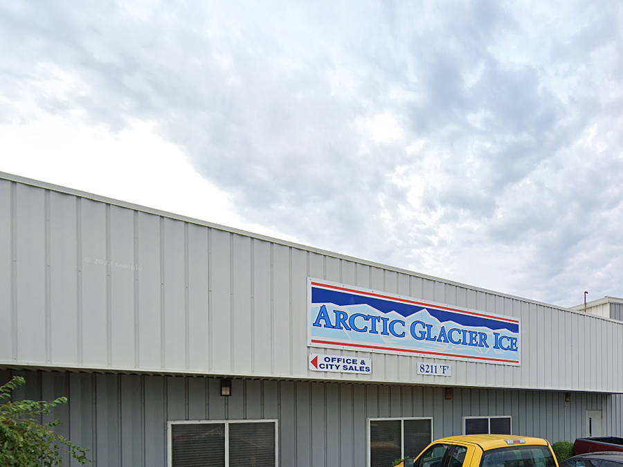 Arctic Glacier facility in Omaha, NE, showcasing the result of spray foam roofing application for improved waterproofing and protection, ensuring durability and preventing leaks